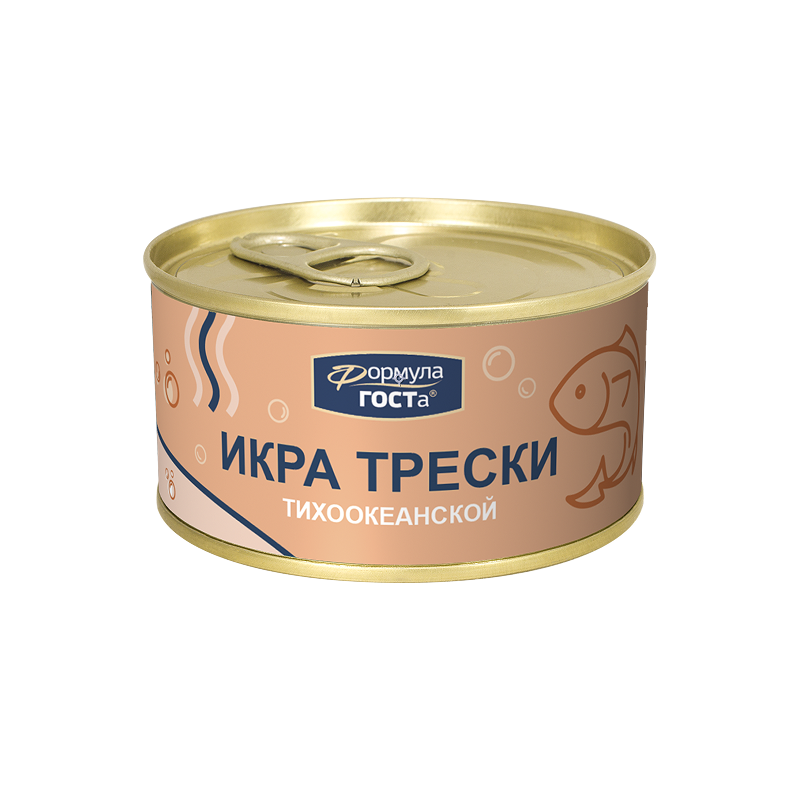 Икра трески стерилизованная Формула ГОСТа, ж/б 120 г